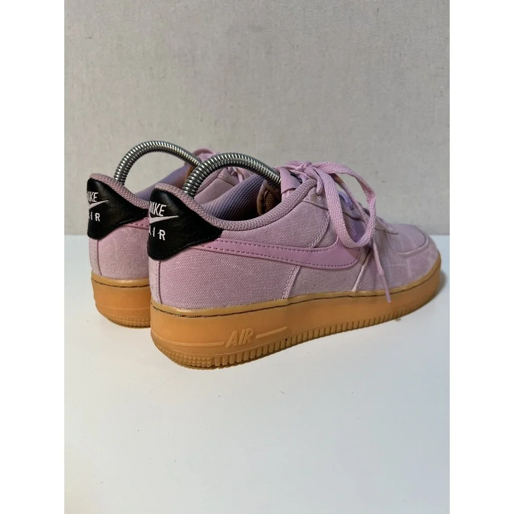 Nike Air Force 1‎ Low Womens Size 7 Pink Canvas Gum Sole Streetwear Barbiecore